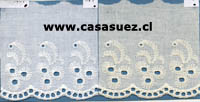 Broderie TB-0407
7.5cms. Ancho
Pza: 13.80mts
